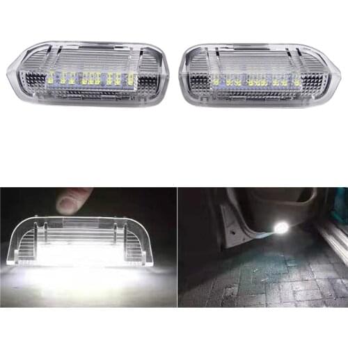 2 Pcs Car LED White Light Door Warning Welcome Courtesy Lights Decoration Lighting Lamp For VW Golf Mk5 Mk6 Eos For Jetta Passat