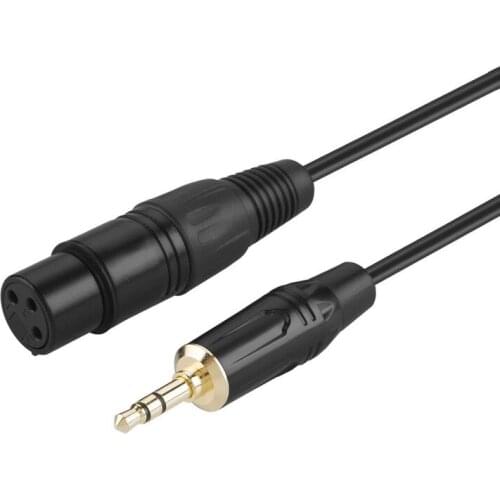 3.5mm (1/8 Inch) Stereo Male to XLR Female Cable, 3 Feet/Black