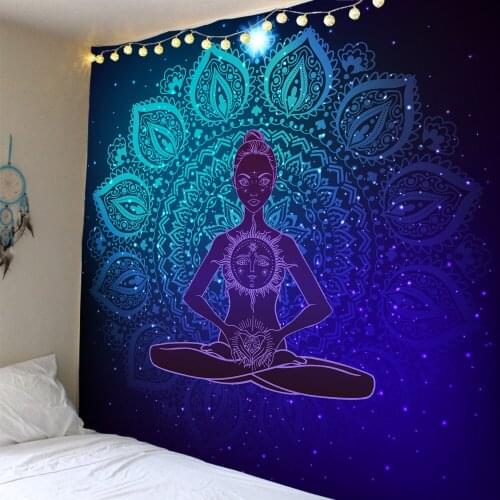 3D Chakra Tapestry Ombre Galaxy Psychedelische Tapestry Boho Decor Mandala Tapijt Muur Opknoping Hippie Wandtapijten Yoga Mat Ko