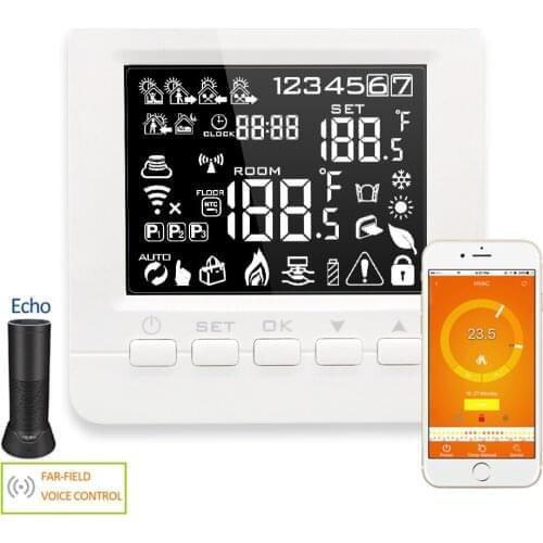 Alexa Thermostat Programmable WiFi Thermostat Electric Floor Heating Temperature Heating Units 16A Controller For Warm Floor