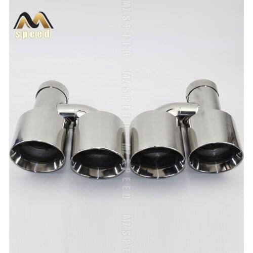 Car Accessories stainless steel and bright face without marked H-type double outlet straight edge exhaust pipe tailpipe