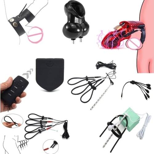 Wireless Remote Control Electric Shock Cock Cage Chastity Device CB6000 Electro Stimulation Sex Medical Themed Toys For Men