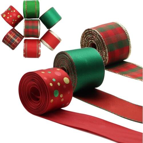 David accessories Christmas 5yard/roll,7roll/set Grosgrain Ribbon Fabric For Bow Making Ribbons ,5Yc12383