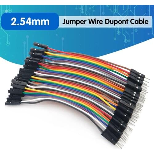 40pcs 10cm 2.54mm 1pin 1p-1p male to female jumper wire Dupont cable for arduino