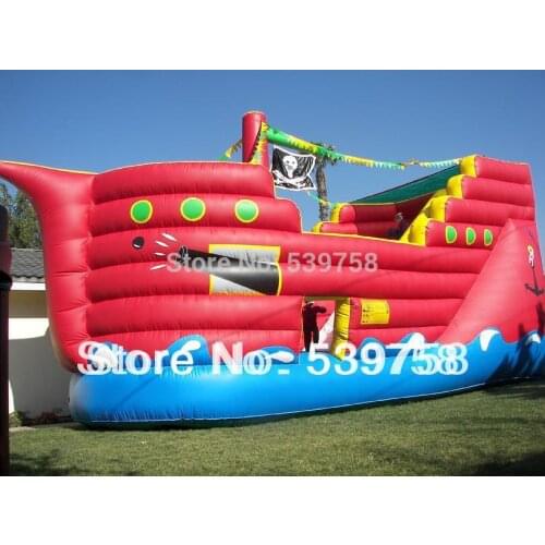 Guangdong Lunya factory direct inflatable pirate ship, inflatable slide.TH-088