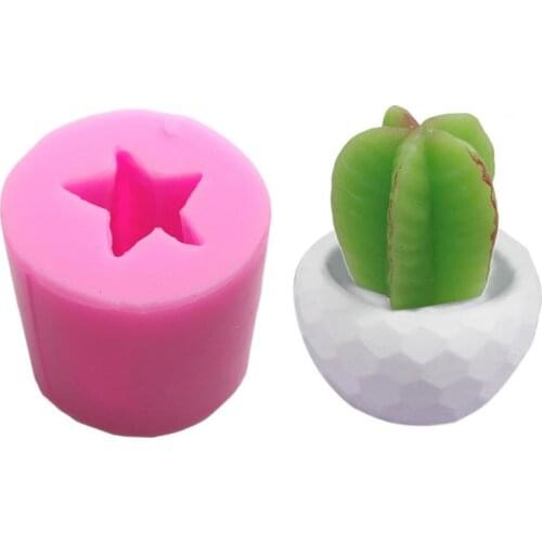 Cactus Shaped Silicone Mold Candle Gypsum Carambola Candle Mould Handicraft The Clay Mould Silicone Concrete Molds