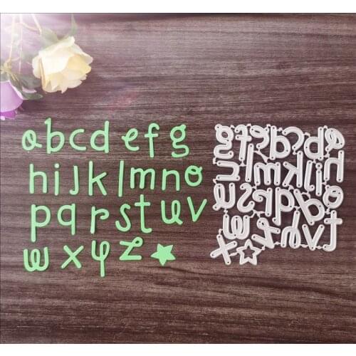 Graffiti small 26 letters Metal Cutting Dies for DIY Scrapbooking Album Paper Cards Decorative Crafts Embossing Die Cuts