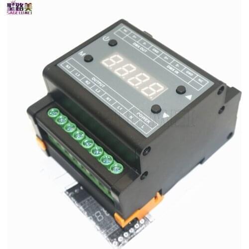 DMX302 DMX triac dimmer led brightness controller AC90V-240V 50Hz/60Hz Output high voltage 3channels 1A/CH for led panel light