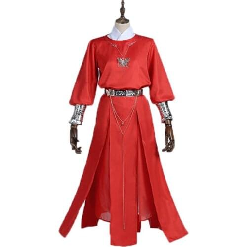 Hua Cheng Cosplay Anime Tian guan ci fu Costume Red Long Cosplay Costmes all set halloween costume for Adult