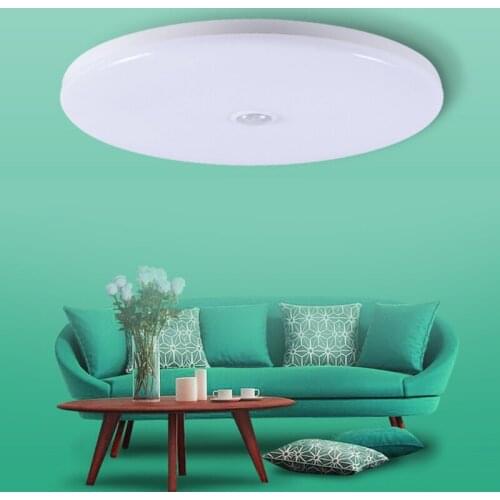 Round Motion Sensor LED Ceiling Light 12W /18W Induction Lamp Home Fixture Balcony Aisle Staircase Induction Corridor