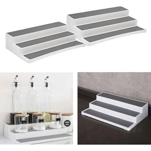 Kitchen Spice Rack Waterproof Jar Organizer Seasoning Shelf Stand Display Bathroom Accs Home Shelves