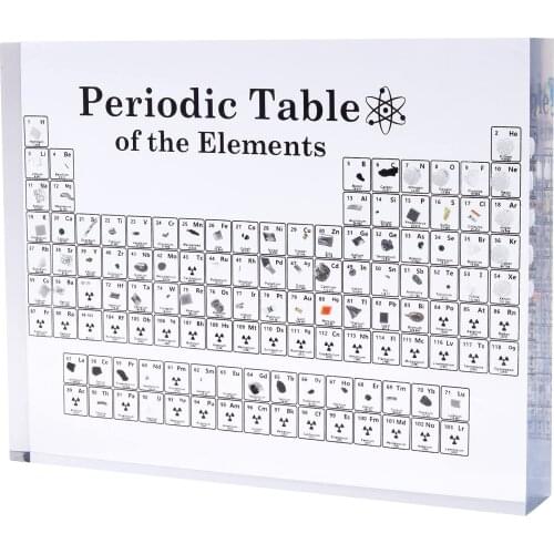 Hot Acrylic Periodic Table Display With Elements Kids Teaching School Day Birthday Gifts Stickers Chart Elements Home Decor