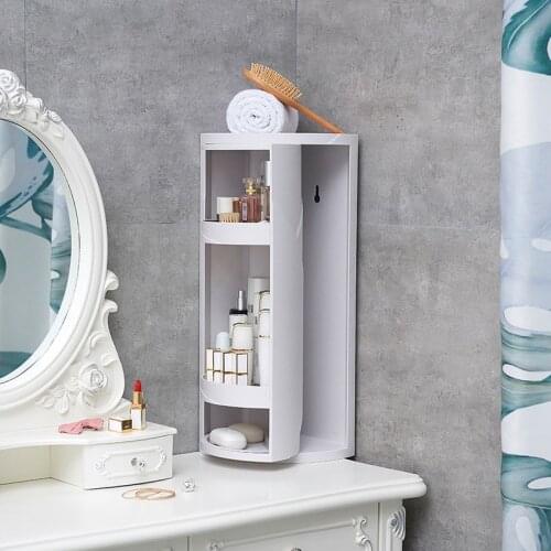 Bathroom 360 rotating multi-functional shelf hidden storage angle shelf toilet multi-layer storage shelf kitchen tripod Rack
