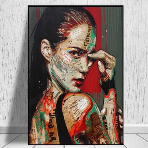 Fashion Art Poster Teen Girl Room Decor Canvas Painting Woman Figure Art Canvas Painting Sexy Lady On Prints Frameless