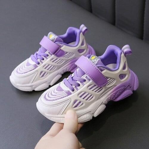 New Fashion Childrens Shoes for 2021 Summer Solid Thick Soled Breathable Kids Sports Shoes Non-slip Soft Soled Infants Shoes