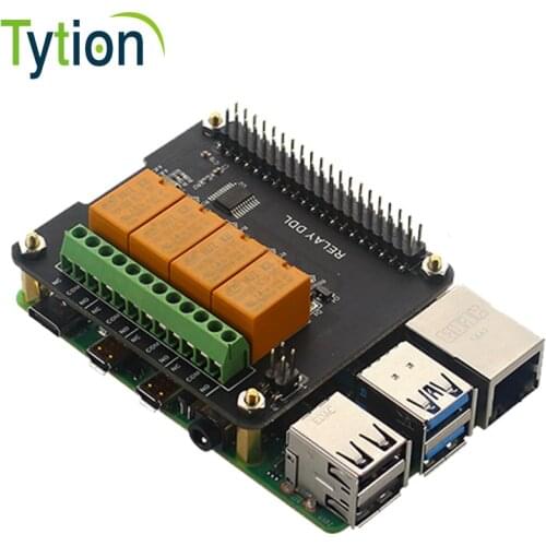 Raspberry Pi 4B/3B+ Expansion Board 4 Channel DDL Relay Smart Home C Python Java Programmable Power Control Center