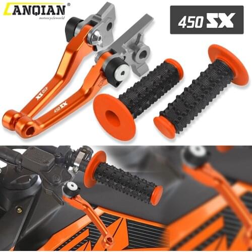Motorcycle CNC Dirt Bike Brake Clutch Levers 7/8'' Rubber Handle Bar For 450SX 450 SX 2013 2014 2015 2016 2017 2018 Accessories