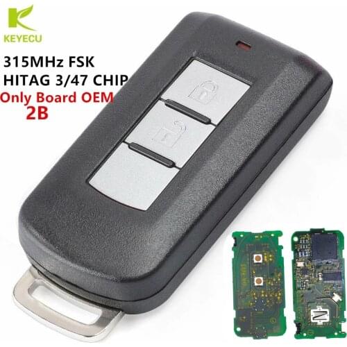 KEYECU Replacement Keyless 2 Button Remote Fob Smart Key 315MHz ID47 chip for Mitsubishi Mirage 2016 2017 2018 2019 2020