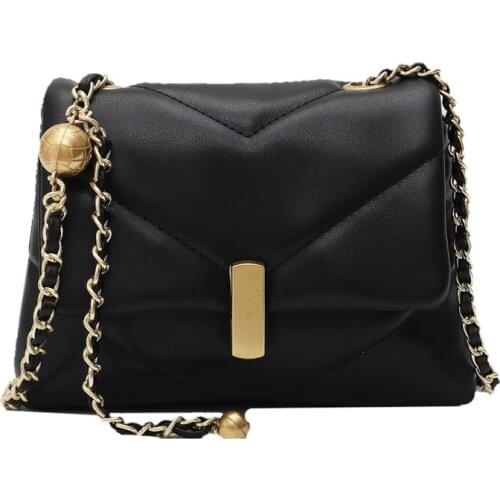 New Women Fashion Simple PU Messenger Bags HandBags Female Chains Crossbody Bags For Women Fashion Diamond Lattice Shoulder Bags
