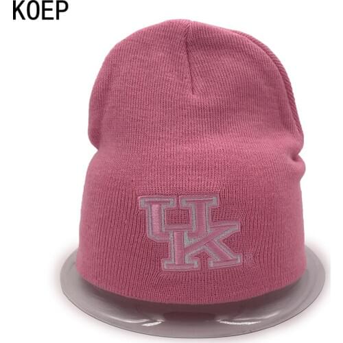 KOEP Warm Winter Hat For Women Knitted Womens Caps Girls Letter UK Hats Female Fashion Caps Ladies Knit Cap Skullies KNI17UK