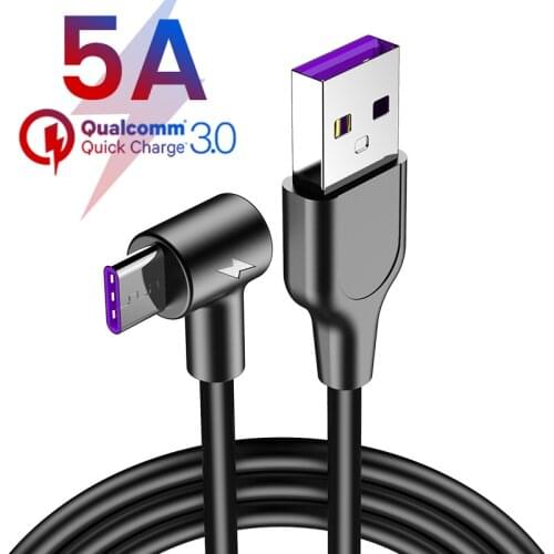 5A USB Type C PD Data Cable For Samsung Huawei P30 Pro Fast Charging Mobile Phone USB C Cable for Xiaomi Redmi K20 Pro Oneplus 7