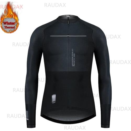 Long Sleeve Cycling Jersey 2021 Men Pro Team Winter Thermal Fleece Bicycle Cycling Clothing MTB Roupa Ciclismo Masculino Jersey