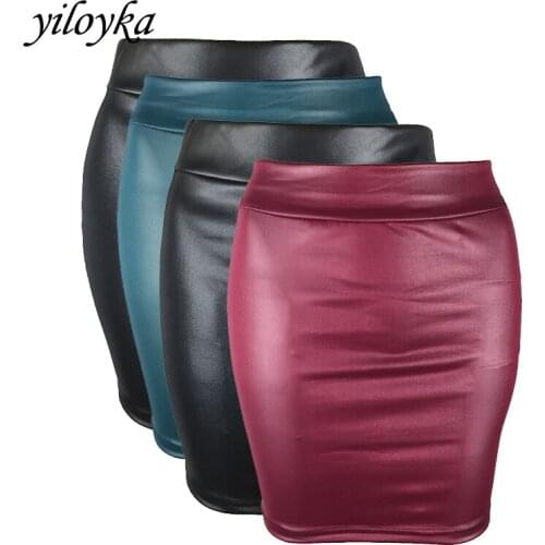 Женские кожаные юбки Yiloyka China At AliExpress