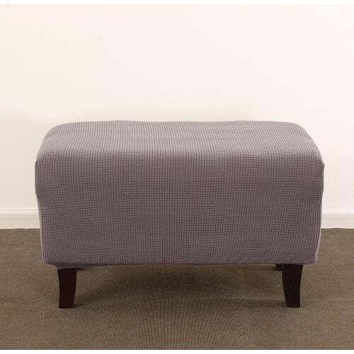Foot Chair Cover Protector Slipcover Elastic Ottoman Rectangle Cover Case Jacquard Stretch Home Foot Rest Ottoman Foots Tool D30