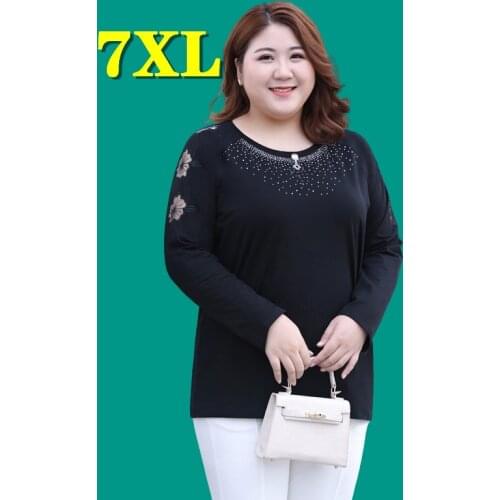 Big Plus Size Tunic Shirt Women Clothing Cotton Tops Overweight Tees Oversized Blouses 5XL 7XL New Fashion Style Free Shipping