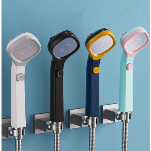 1pc ABS 4 Modes Pressurized Shower Head Bath Shower Rainfall Water Saving Adjustable Shower Set Bathroom Fixture Accessories