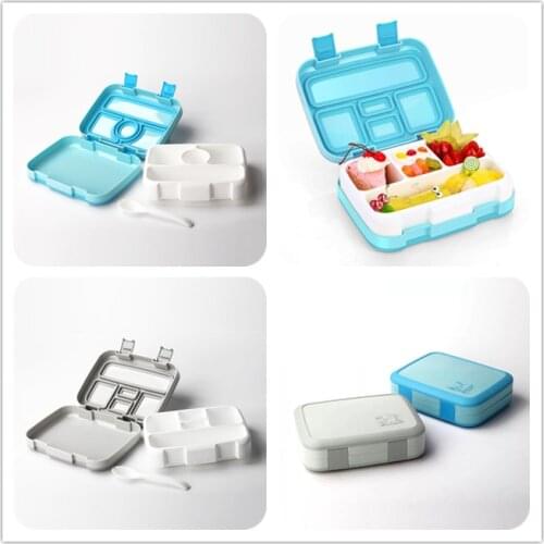 EMS 10pcs High-quality Lunch Box Portable Multiple Grids Bento Box Kids Adult Dinnerware Food Storage Container