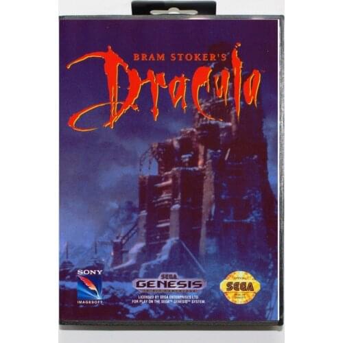 16 bit Sega MD game Cartridge with Retail box - Bram Stokers Dracula game card for Megadrive Genesis system