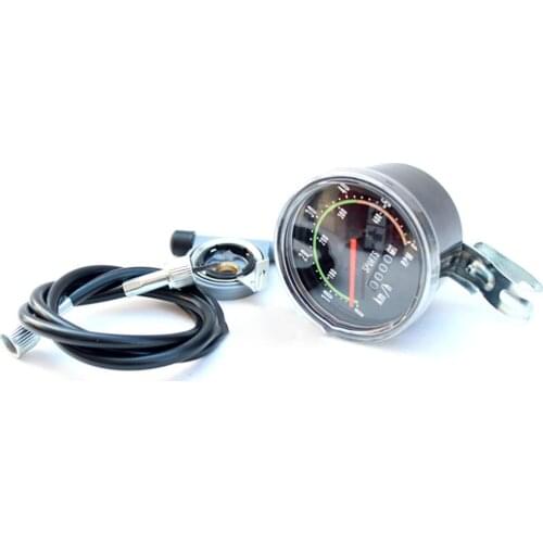 Vintage Style Bicycle Bike Speedometer Analog Mechanical Odometer With Hardware General for Bicycles Machine