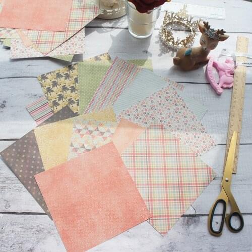 24 Sheets DIY 12 Style 15.2*15.2cm old colorful paper Retro style Theme Craft Paper Scrapbooking Creative Paper DIY Gift Use