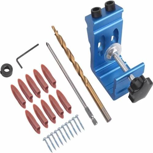 27-Piece Woodworking Hole Locator Pocket Hole Screw Jig, Dowel Drill Joinery Kit Hole Positioner Locator Tool Holes Pocket