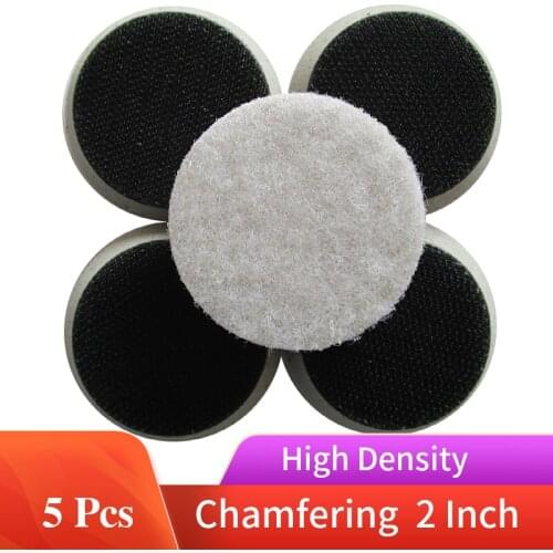 5PCS High Density Chamfering Hard Interface Pad 2 Inch 50mm Protecting Backing Pad for Hook and Loop Sanding Discs