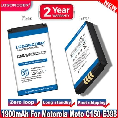 Latest Production LOSONCOER 1500mAh SNN5699A Good Quality Battery for Motorola C150 E398 ROKR E1 ROKR E3 V810 Batteries