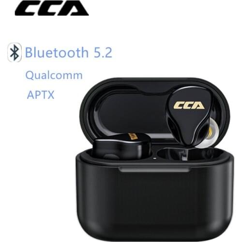 CCA CC4 TWS 1BA+1DD Wireless Earphones Bluetooth 5.2 Qualcomm Aptx Earphone Gaming Noise Cancellation Headset Z3 SK10 SKS S2 Z1