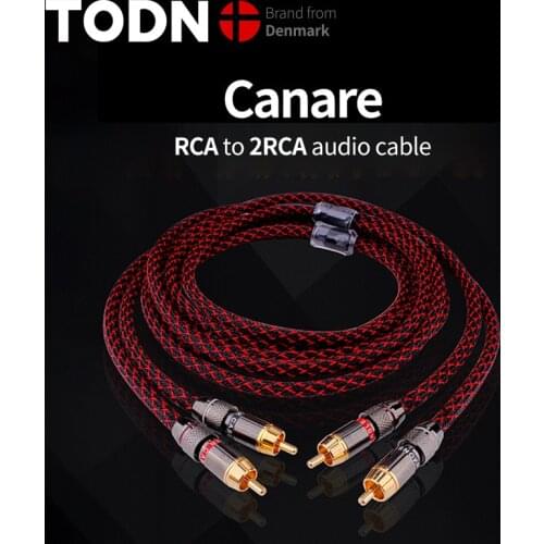 Canare 1 pair RCA audio cable 2 RCA to 2 RCA Interconnect Cable HIFI Stereo 4N OFC Male to Male For Amplifier DAC TV