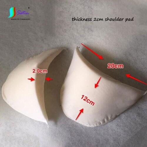 5 pair Big Thickness 2cm Rice Yellow Encryption Sponge Decorate Blazer/T-shirt Clothes Sew Accessory Shoulder Pad S0334L