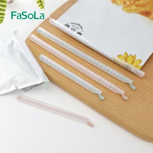 FaSoLa 6 PCS Plastic Bag Sealer, Sealing Clips for Packages, Food Bag Closure, Kitchen Storage Gadget Accessories