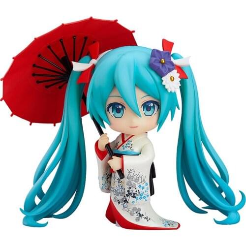 Hatsune Winter Wood Sleeves Q Version Figure Model Anime Toys Gift Collectible Model Toys Pvc Model Cartoon Toys