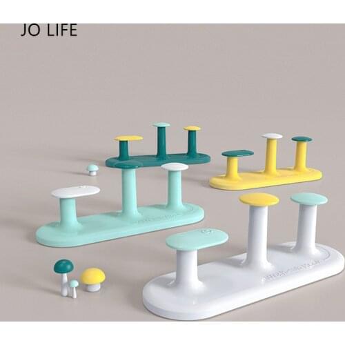 JO LIFE Wall Mounted Washbasin Hook Holder Basin Shelf Multifunctional Storage Rack Bathroom Accessories