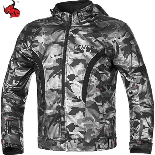 Camouflage Motorcycle Jacket Waterproof Motocross Jacket Windproof Moto Protection Bike Winter Jacket With Removeable Linner