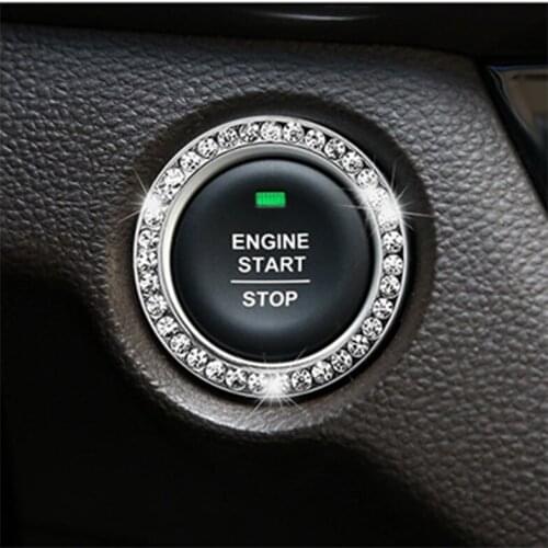 Car Interior One-Key Engine Start Stop Ignition Push Button Decorative Diamante Ring for Mazda 2 3 5 6 CX5 CX7 CX9 Atenza Axela