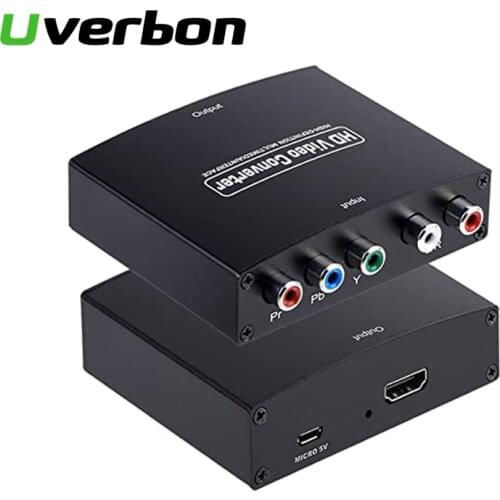 YPbPr to HDMI-compatible Converter 1080P HDMI-compatible To RGB Component Converter 5 RCA YPbPr Video + R/L Audio Adapter For TV