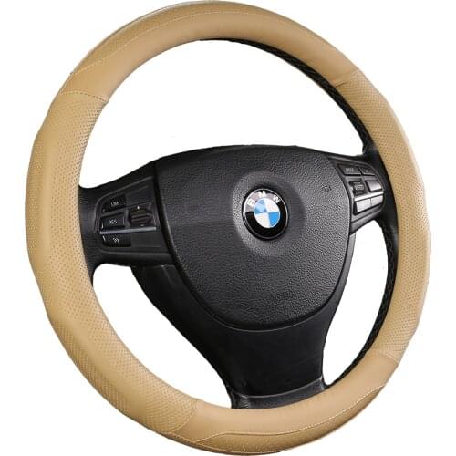 38CM/15Inchs Styling Leather Car Steering Wheel Cover For Universal Car Steering Wheel Accessories
