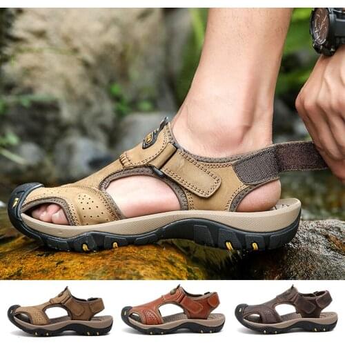 Summer Mens Sandals Women Beach Casual Shoes Breathable Soft Platform Outdoor Slippers Thick Sole Closed Toe Men Aqua Sandals