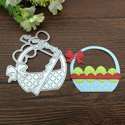 Easter egg basket bow Metal Cutting Dies Stencil Scrapbooking Photo Album Card Paper Embossing Craft DIY