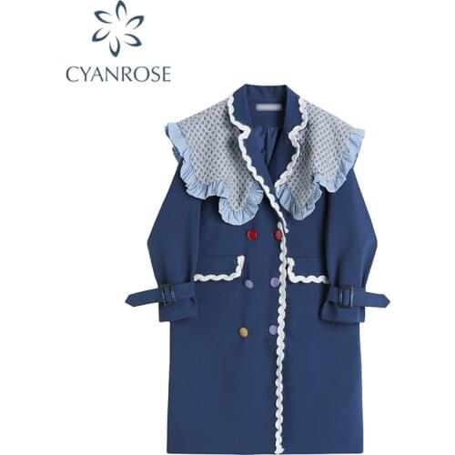 Женские двубортные тренчи Mina buy funny China At AliExpress